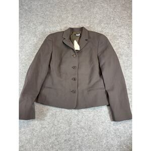 J.Crew Wool Blazer Coat Jacket Womens P4 Gray Notch Single Breasted Formal NWT